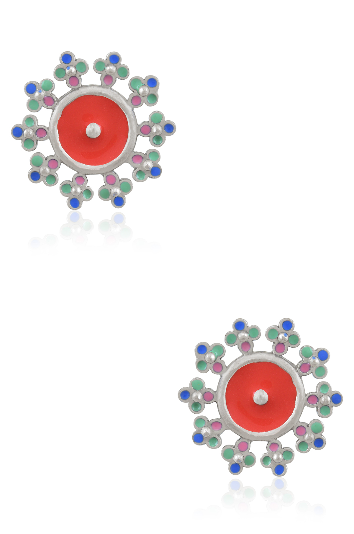 Multi Enamel Chandrika Ear Studs