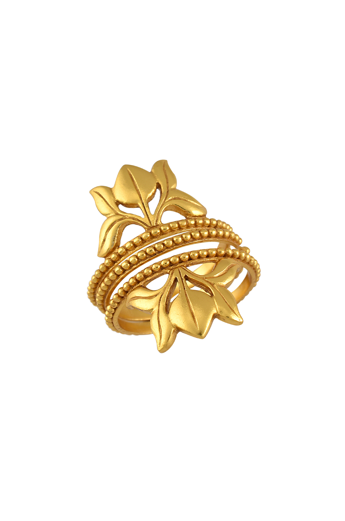 Silver Gold Plated Lotus Stacking Rings