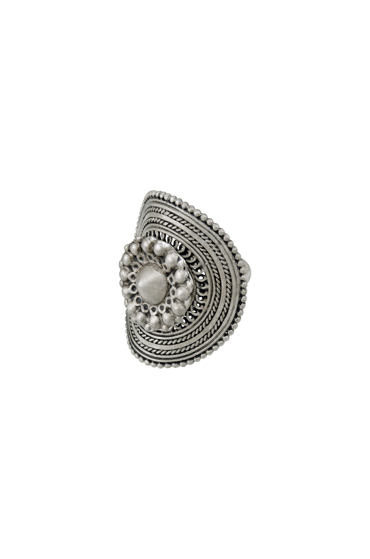 Silver Pushp Chakra Ring